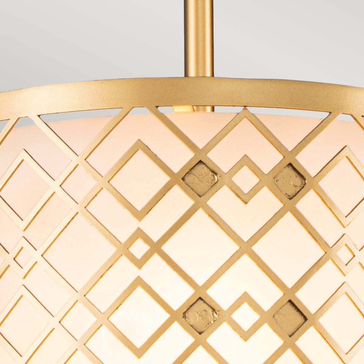 Marlow Gilt Contemporary Drum Pendant Lacquered Gold Marlow Gilt Contemporary Drum Pendant Lacquered Gold — detail view
