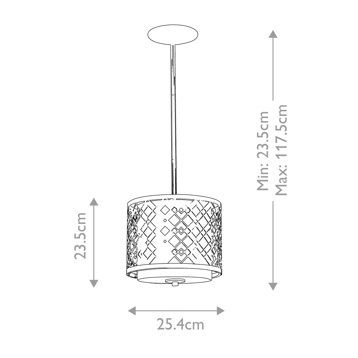 Marlow Gilt Contemporary Drum Pendant Lacquered Silver Marlow Gilt Contemporary Drum Pendant Lacquered Silver