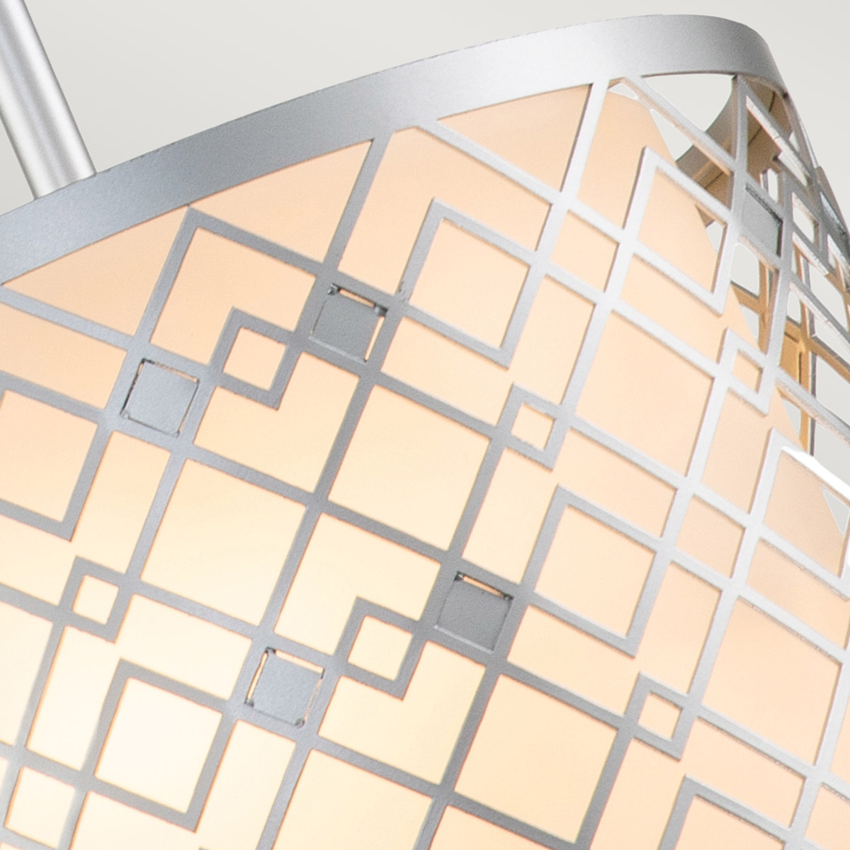 Marlow Gilt Contemporary Drum Pendant Lacquered Silver Marlow Gilt Contemporary Drum Pendant Lacquered Silver — detail view