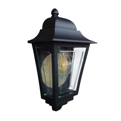 Marlow Lane Traditional Half Wall Lantern Black