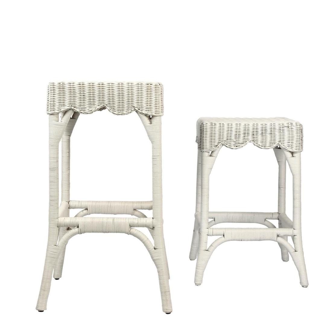 Marlstone Perch Hamptons Rattan Bar Stool White Marlstone Perch Hamptons Rattan Bar Stool White