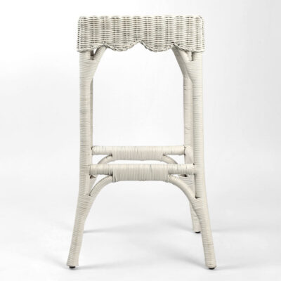 Marlstone Perch Hamptons Rattan Bar Stool White