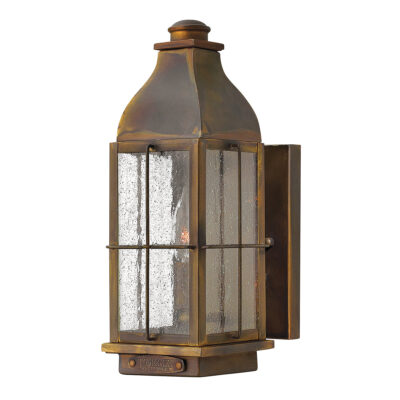 Marlstone Traditional Outdoor Wall Light in Sienna Brass