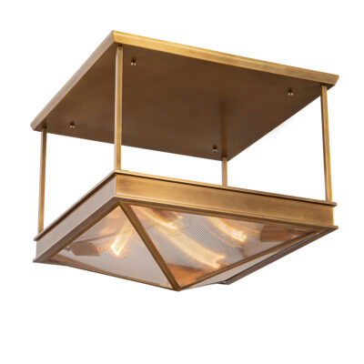Marrakesh Court Pyramid Ceiling Semi-Flush Vintage Brass