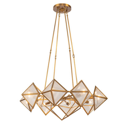 Marrakesh Court Retro Modern Chandelier Vintage Brass