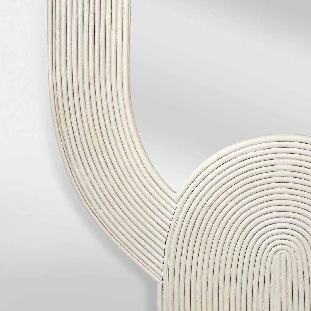 Marrenwood Hamptons Ribbed Rattan Arch Floor Mirror Ecru Marrenwood Hamptons Ribbed Rattan Arch Floor Mirror Ecru