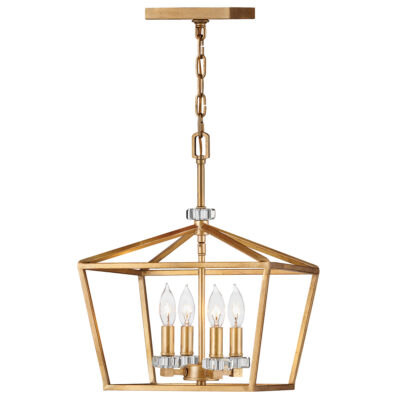 Marrowgate Hamptons Cage Pendant Distressed Brass