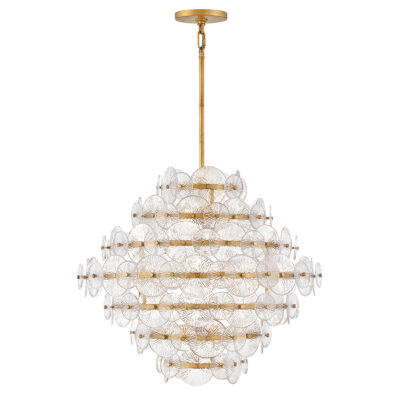 Marston Vale Artistic Multi-Tier Chandelier Distressed Brass