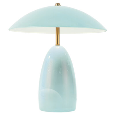 Meadowbright Coastal Table Lamp in Cerulean Light Blue