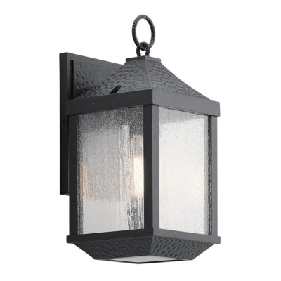 Meadowcroft Field Traditional Small Wall Lantern Distressed Black