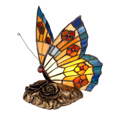 Meadowfen Menagerie Tiffany Style Butterfly Table Lamp Bronze