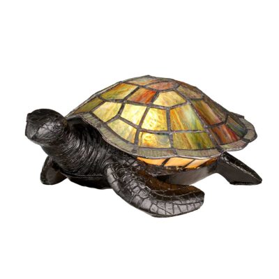 Meadowfen Menagerie Tiffany Style Turtle Table Lamp Vintage Bronze