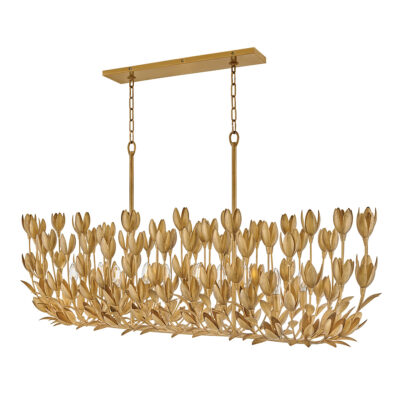 Meadowgate Artistic Linear Chandelier Burnished Gold