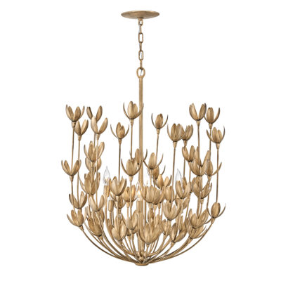 Meadowgate Artistic Tulip Chandelier Burnished Gold