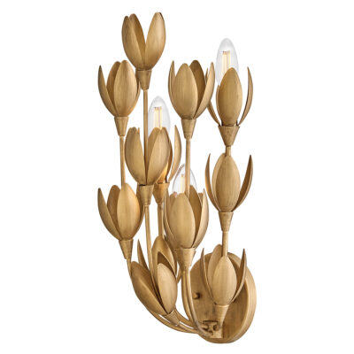 Meadowgate Artistic Tulip Wall Light Burnished Gold