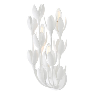 Meadowgate Artistic Wall Light Textured Plaster White