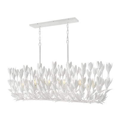 Meadowgate Hamptons Linear Chandelier Textured White Plaster