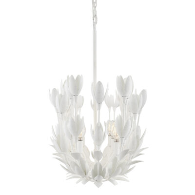 Meadowgate Hamptons Tulip Pendant Textured White Plaster