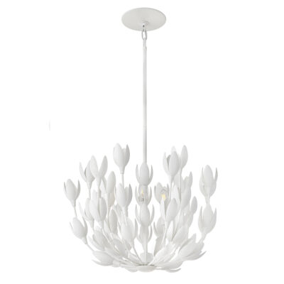 Meadowgate Hamptons Tulip Pendant Textured White Plaster