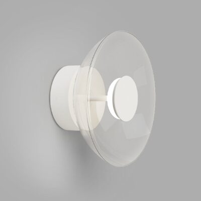Meadowmere Contemporary Dome Wall Light Iron / Clear, Iron / Frosted, Old Brass / Clear, Old Brass / Frosted, White / Clear, White / Frosted