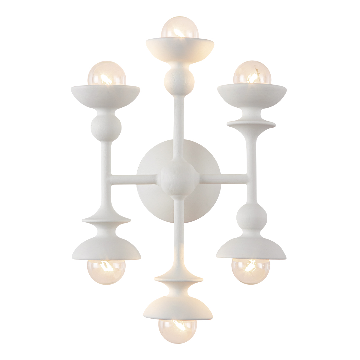 Meadowsweet Artistic Six-Light Wall Light Antique White Meadowsweet Artistic Six-Light Wall Light Antique White