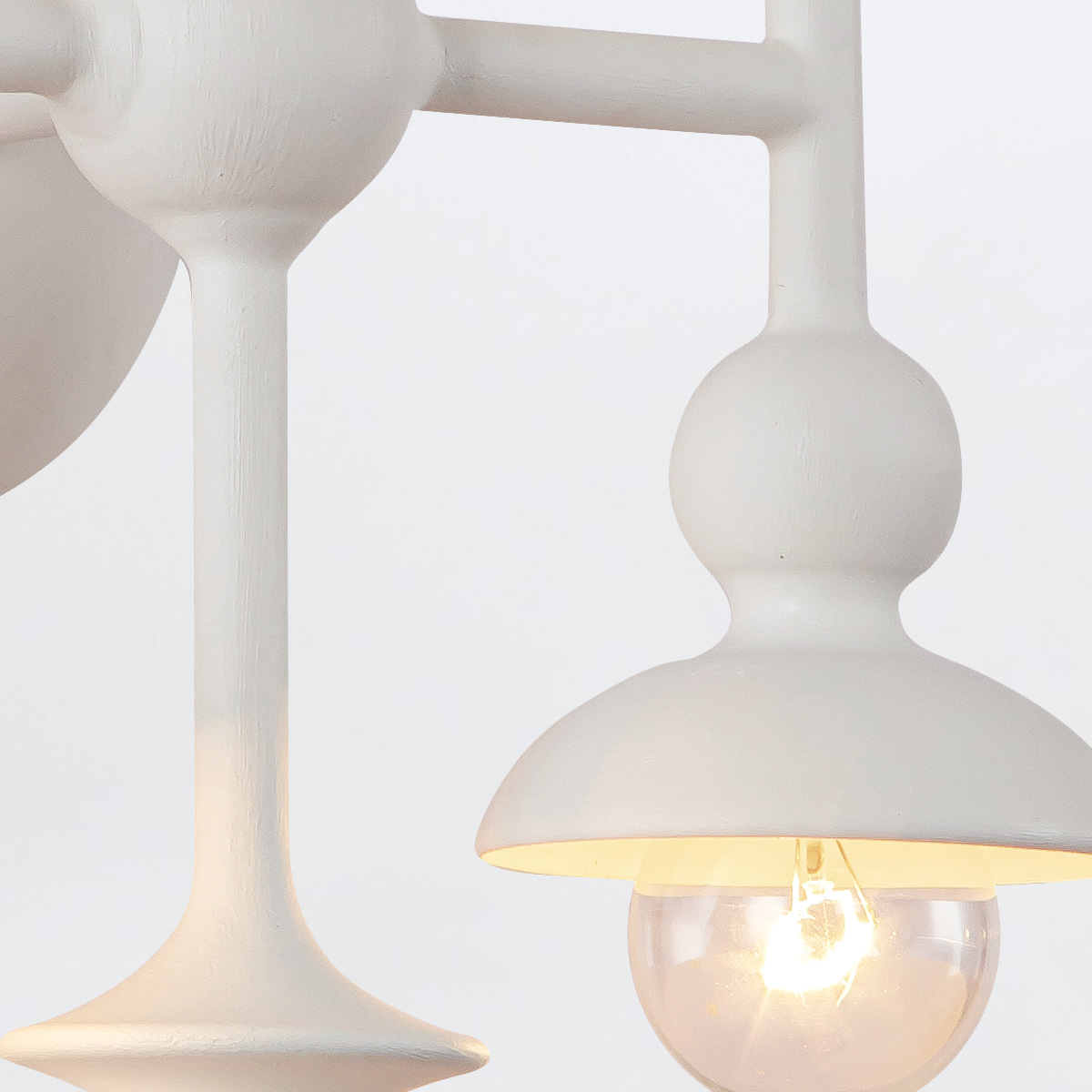 Meadowsweet Artistic Six-Light Wall Light Antique White Meadowsweet Artistic Six-Light Wall Light Antique White — detail view
