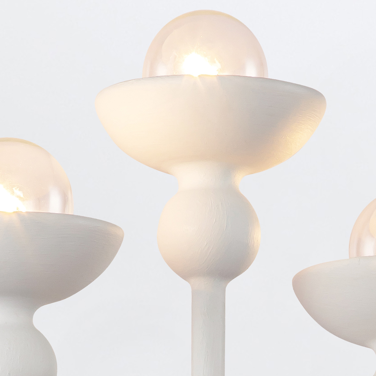Meadowsweet Artistic Six-Light Wall Light Antique White Meadowsweet Artistic Six-Light Wall Light Antique White — detail view