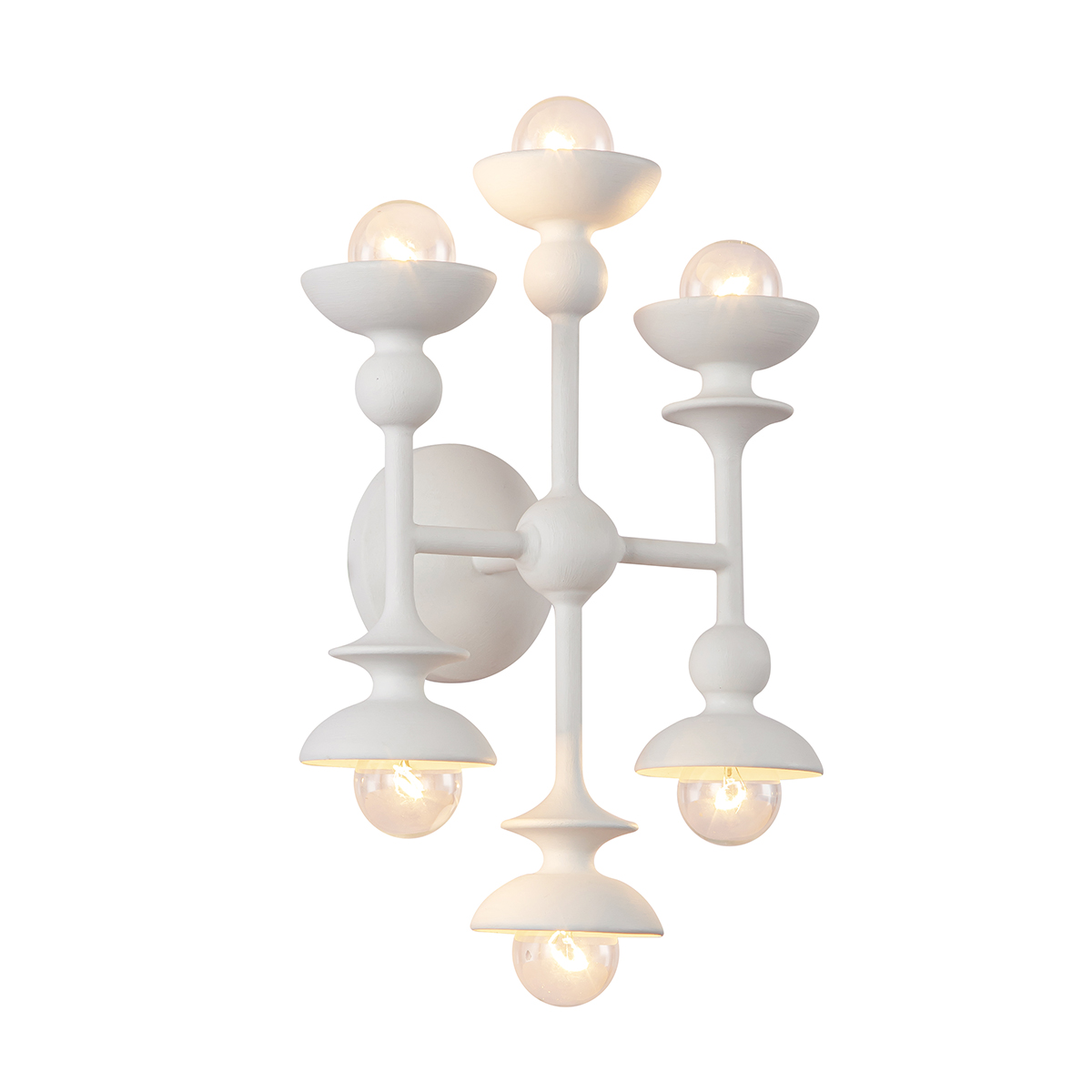 Meadowsweet Artistic Six-Light Wall Light Antique White