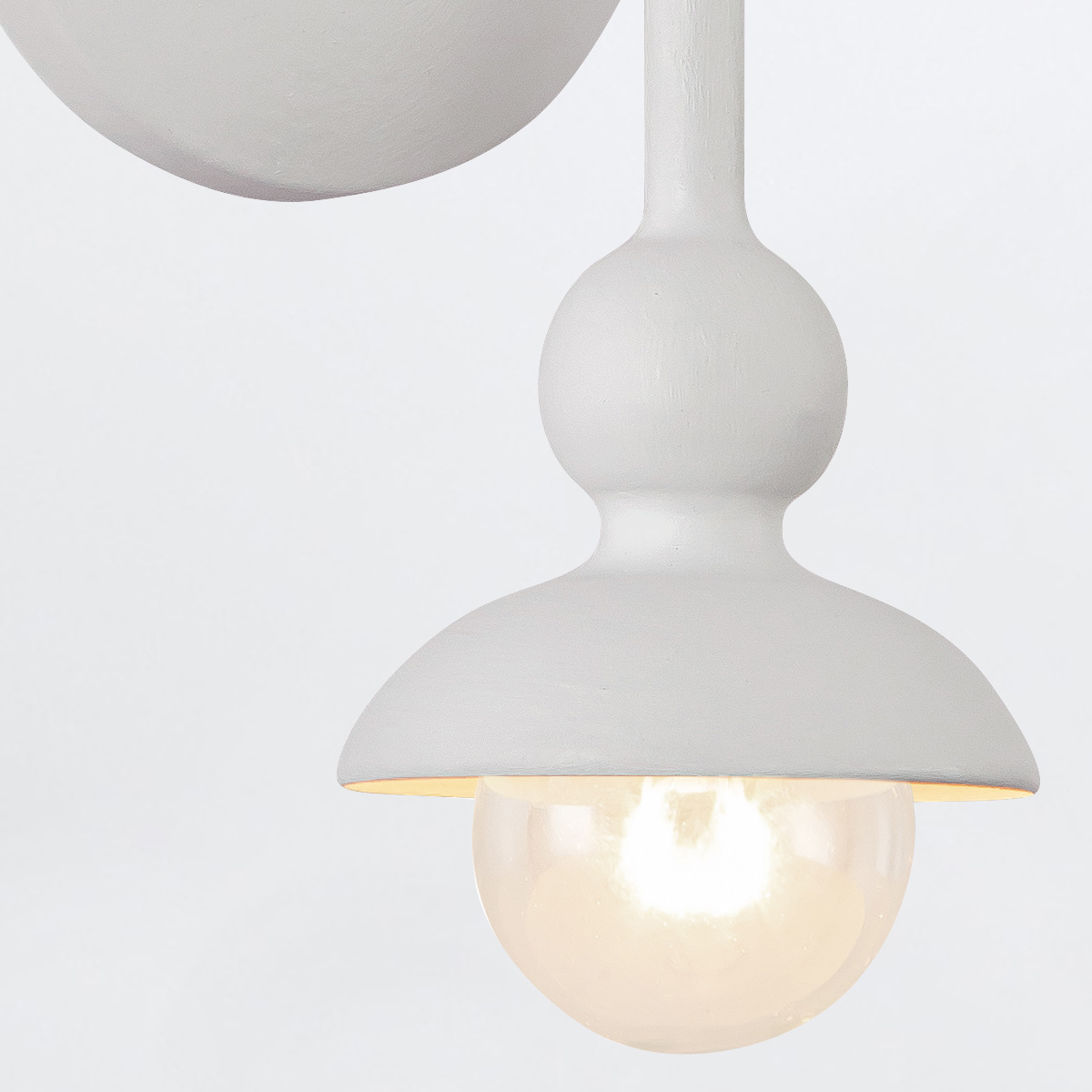 Meadowsweet Artistic Two Light Wall Sconce Antique White Meadowsweet Artistic Two Light Wall Sconce Antique White — detail view
