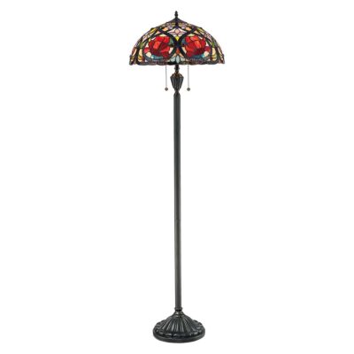 Melbourne Downs Tiffany Style Floor Lamp Vintage Bronze