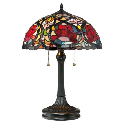 Melbourne Downs Tiffany Style Table Lamp Vintage Bronze
