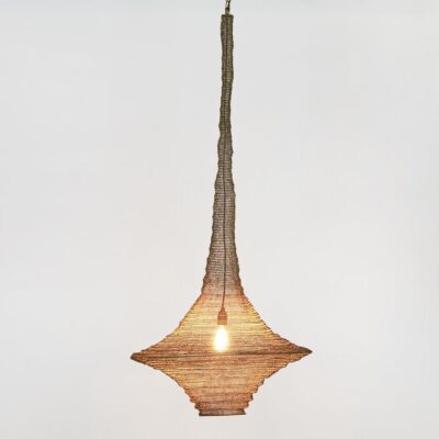 Melvinsburg Woven Brass Spire Pendant Light Antique Brass