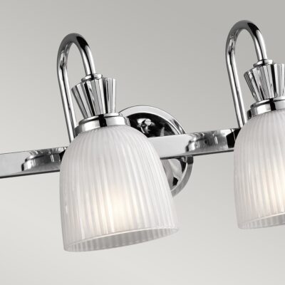 Merevale Hamptons 4 Light Wall Light Polished Chrome — detail view