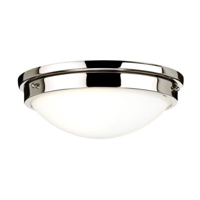 Meridian Flush Ceiling Light Polished Nickel