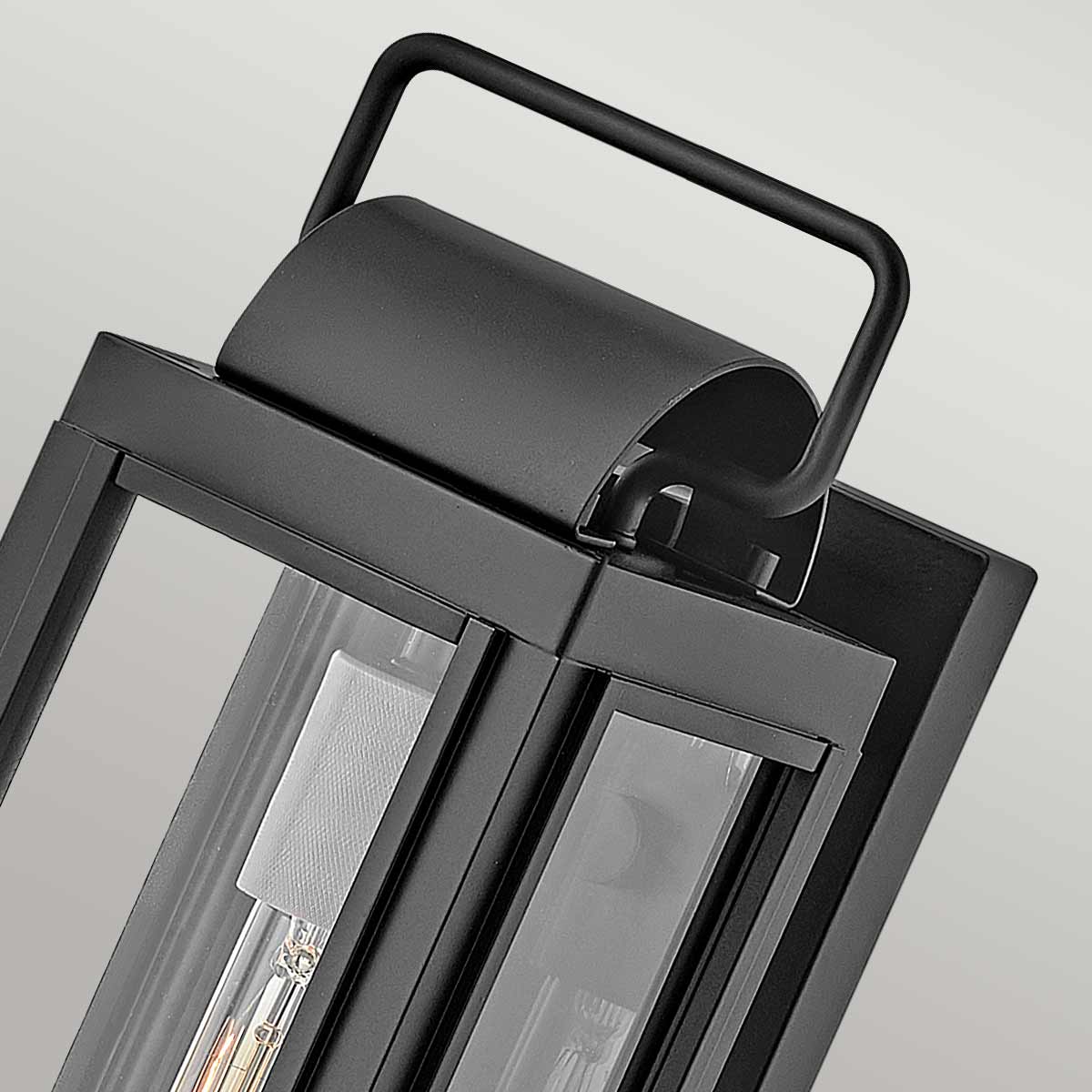 Merricks Harbour Traditional Outdoor Wall Lantern in Black Merricks Harbour Traditional Outdoor Wall Lantern in Black — detail view
