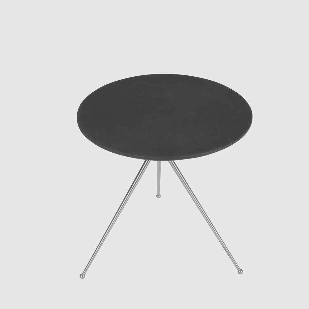 Merrigan Round Outdoor Side Table Black Concrete Merrigan Round Outdoor Side Table Black Concrete