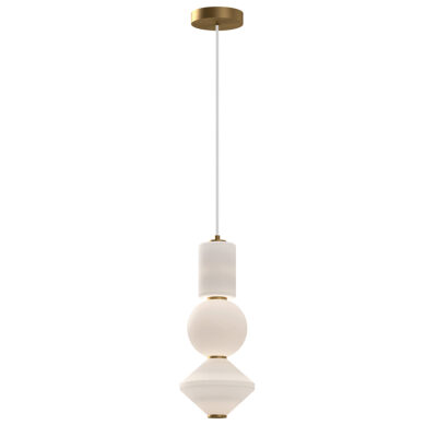 Merrilong Contemporary Glass Pendant Aged Gold