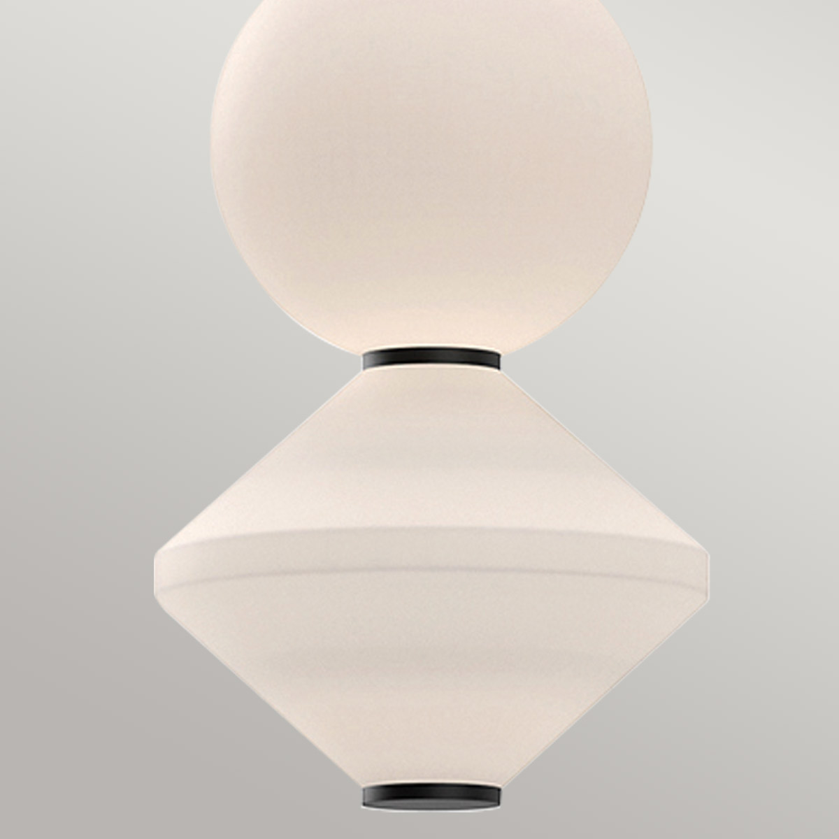 Merrilong Contemporary Stacked Glass Pendant Matte Black Merrilong Contemporary Stacked Glass Pendant Matte Black — detail view