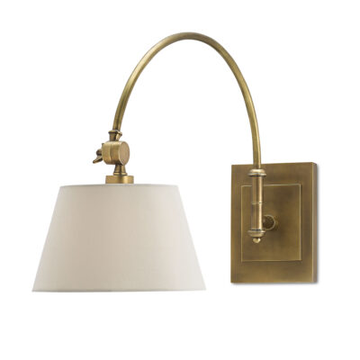 Merrowvale Transitional Swing-Arm Wall Light Antique Brass