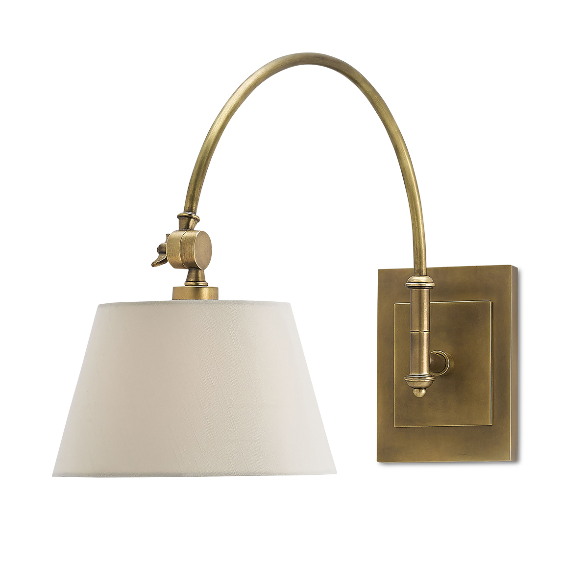 Merrowvale Transitional Swing-Arm Wall Light Antique Brass