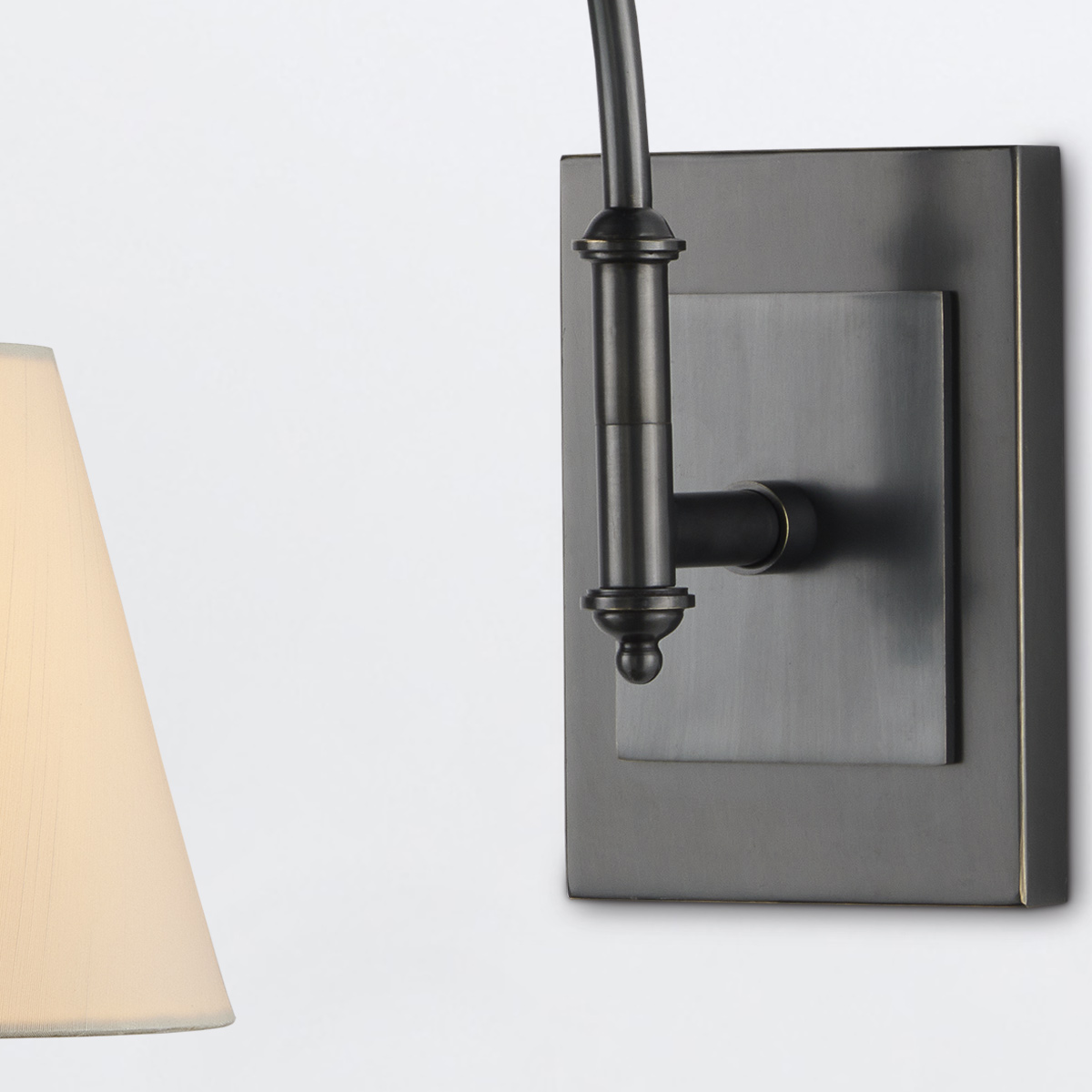 Merrowvale Transitional Swing-Arm Wall Light Oil Rubbed Bronze Merrowvale Transitional Swing-Arm Wall Light Oil Rubbed Bronze — detail view