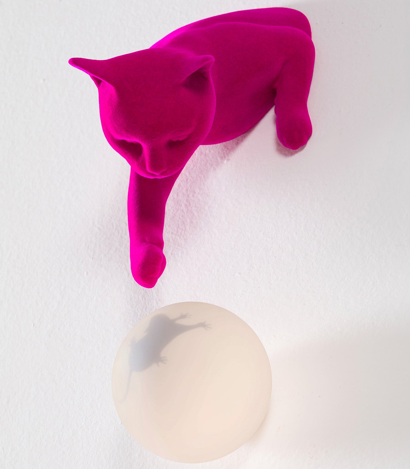 Merton Sculptural Cat Wall Light Matte Black And White
