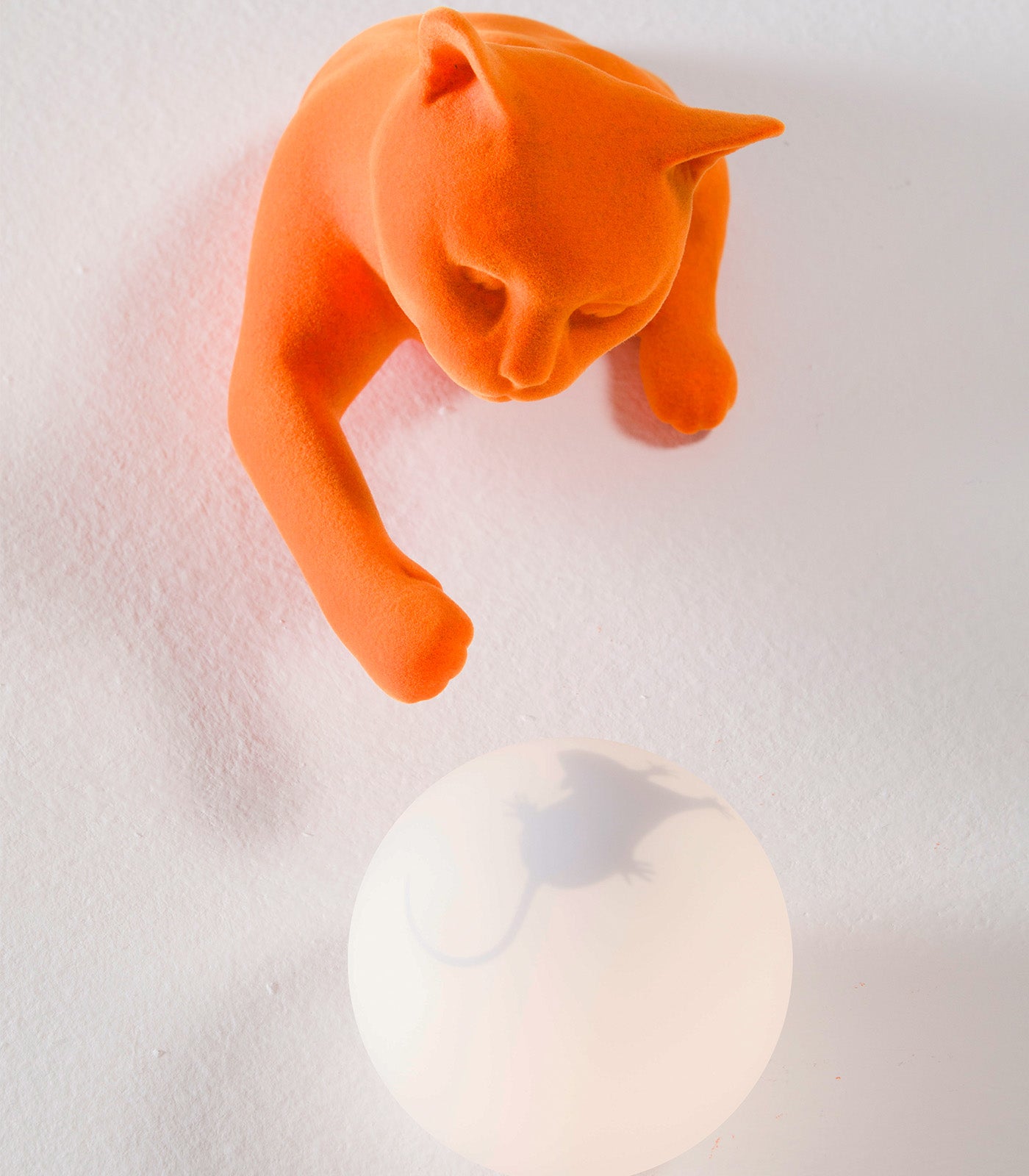 Merton Sculptural Cat Wall Light Matte Black And White