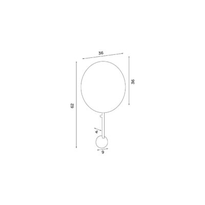 Midnight Quill Contemporary Round Disc Wall Light Black