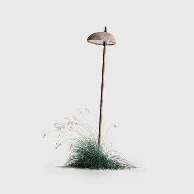 Millbrook Dome Bollard Light Antique Brass and Terracotta