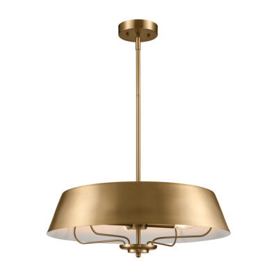 Millthorpe Hamptons Drum Pendant Brushed Natural Brass