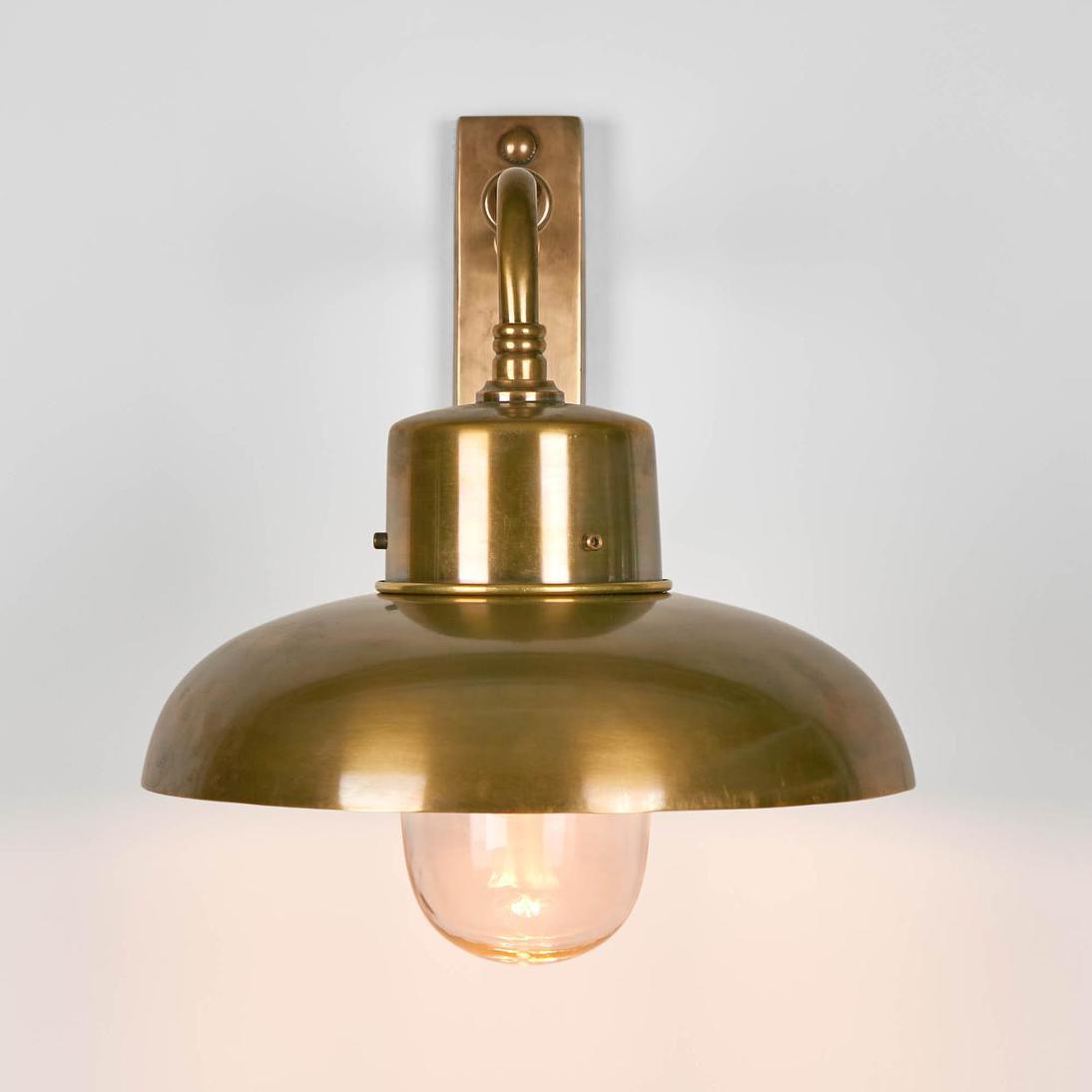 Moncrief Hamptons Outdoor Wall Light Brass
