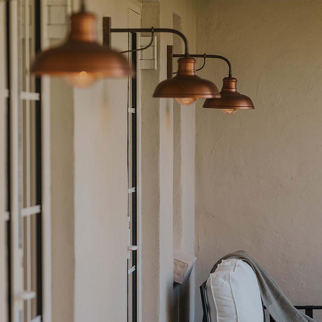 Moncrief Hamptons Outdoor Wall Light Brass