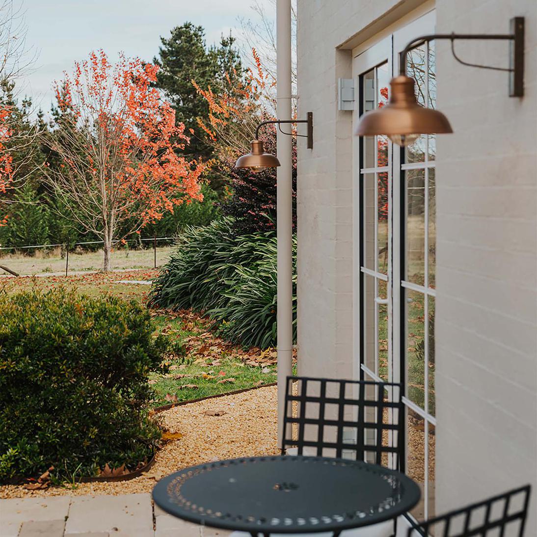 Moncrief Hamptons Outdoor Wall Light Brass