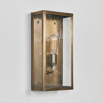 Montague Hamptons Outdoor Wall Light Antique Brass